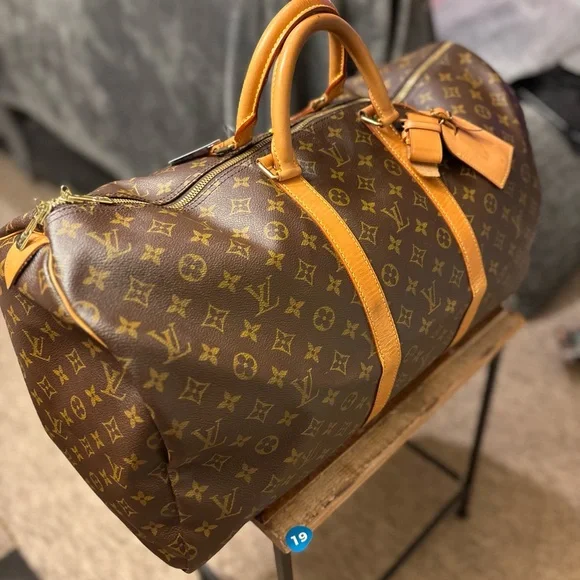 Louis Vuitton Monogram Canvas Duffel keepall w Vachetta Trim COA Included Sz55 - Picture 14 of 15